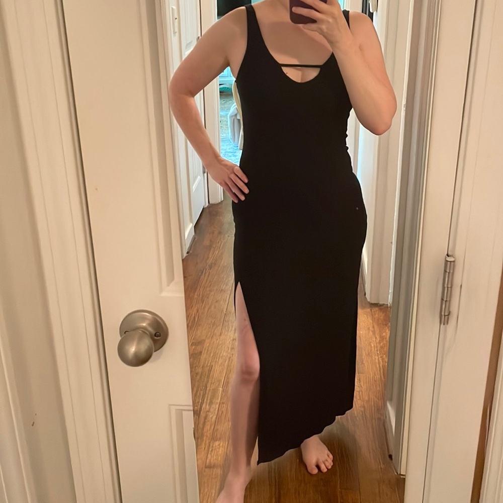 Express cotton blend maxi dress